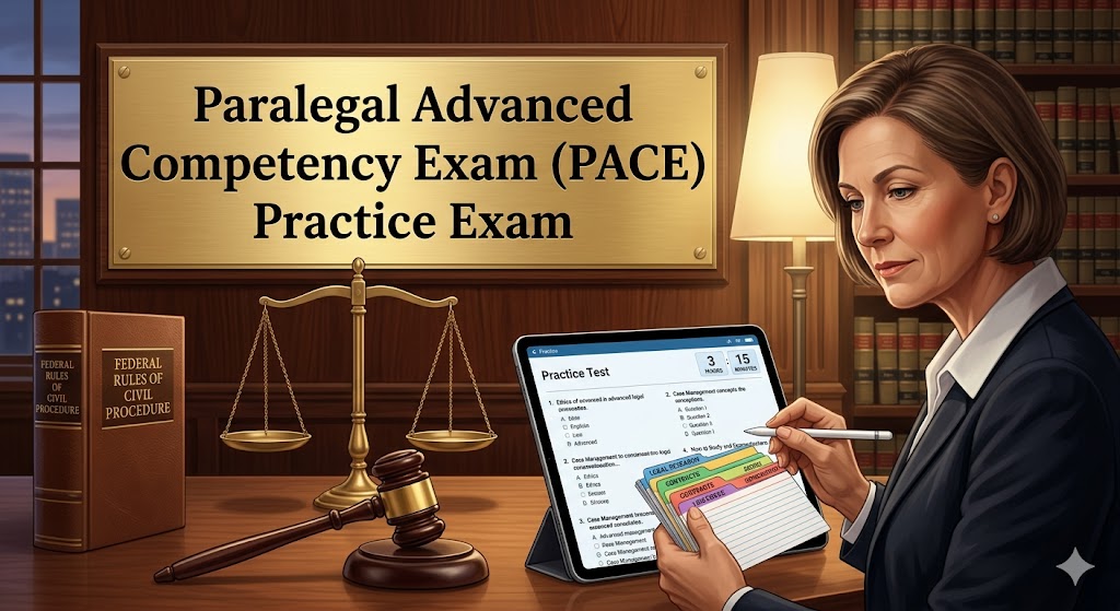 Paralegal Advanced Competency Exam (PACE) Practice Exam Banner