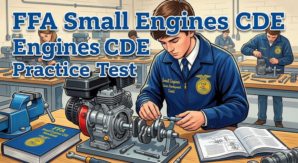 FFA Small Engines Career Development Event (CDE) Practice Test Banner