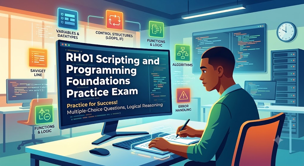 RHO1 Scripting and Programming Foundations Practice Exam Banner