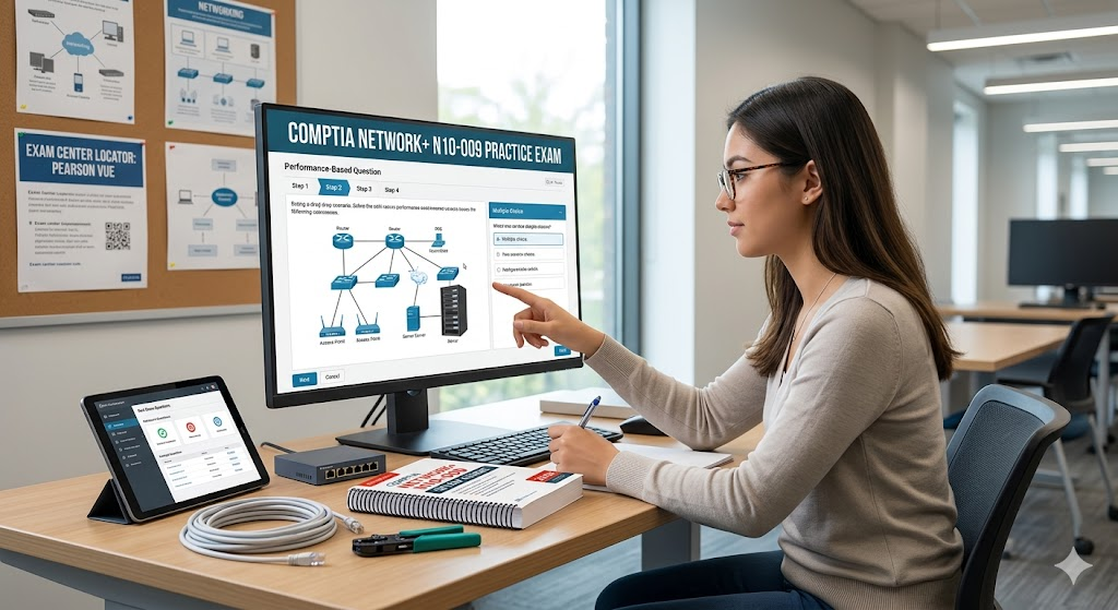 CompTIA Network+ N10-009 Practice Test 2026 | Real Exam Questions Banner
