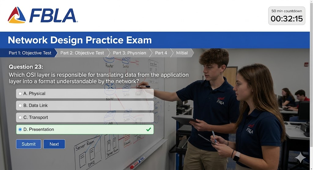 FBLA Network Design Practice Test Banner