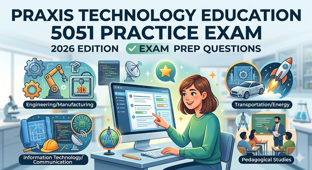 Praxis Technology Education 5051 Practice Test 2026 | Exam Prep Questions Banner
