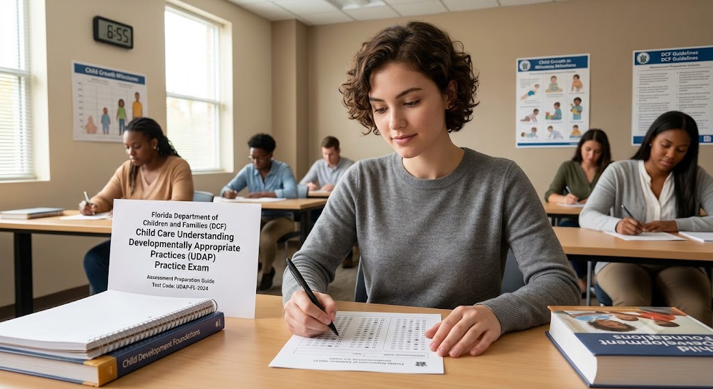 Florida Department of Children and Families (DCF) Child Care Understanding Developmentally Appropriate Practices (UDAP) Practice Exam Banner