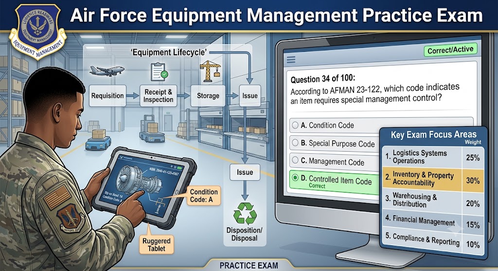 Air Force Equipment Management Practice Test Banner