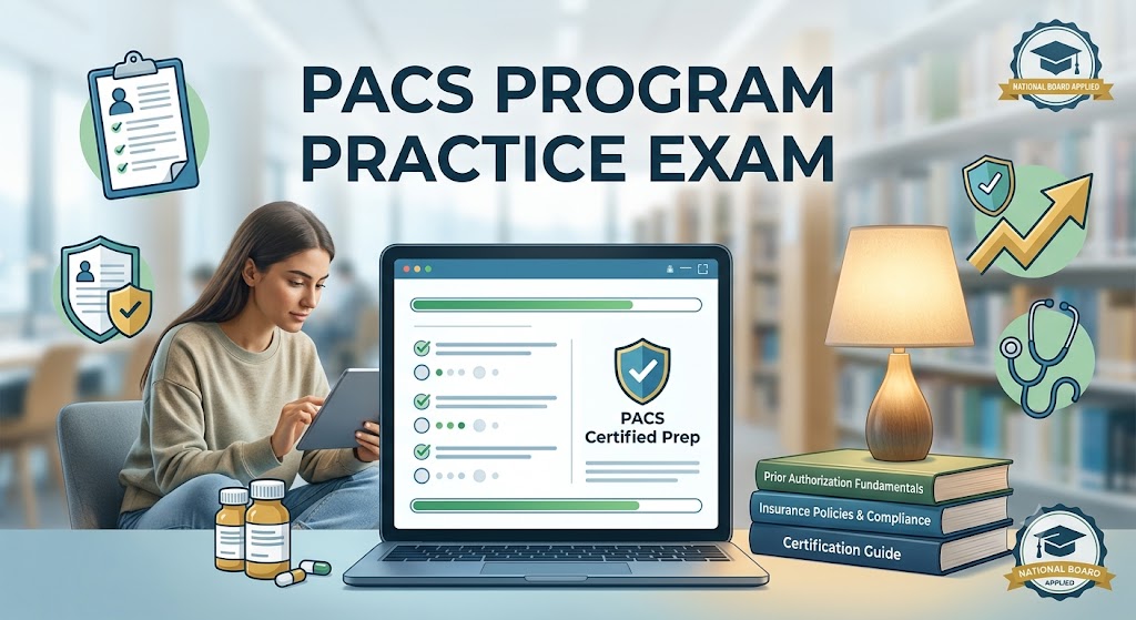 Prior Authorization Certified Specialist (PACS) Program Practice Exam Banner