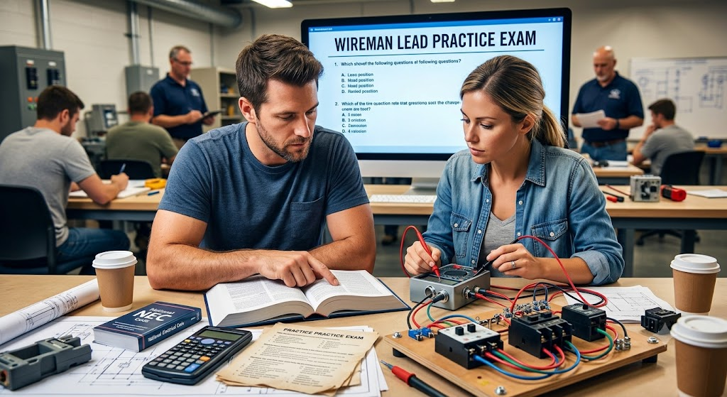 Wireman Lead Practice Exam Banner