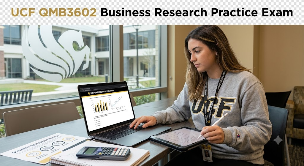 University of Central Florida (UCF) QMB3602 Business Research for Decision Making Practice Exam 1 Banner