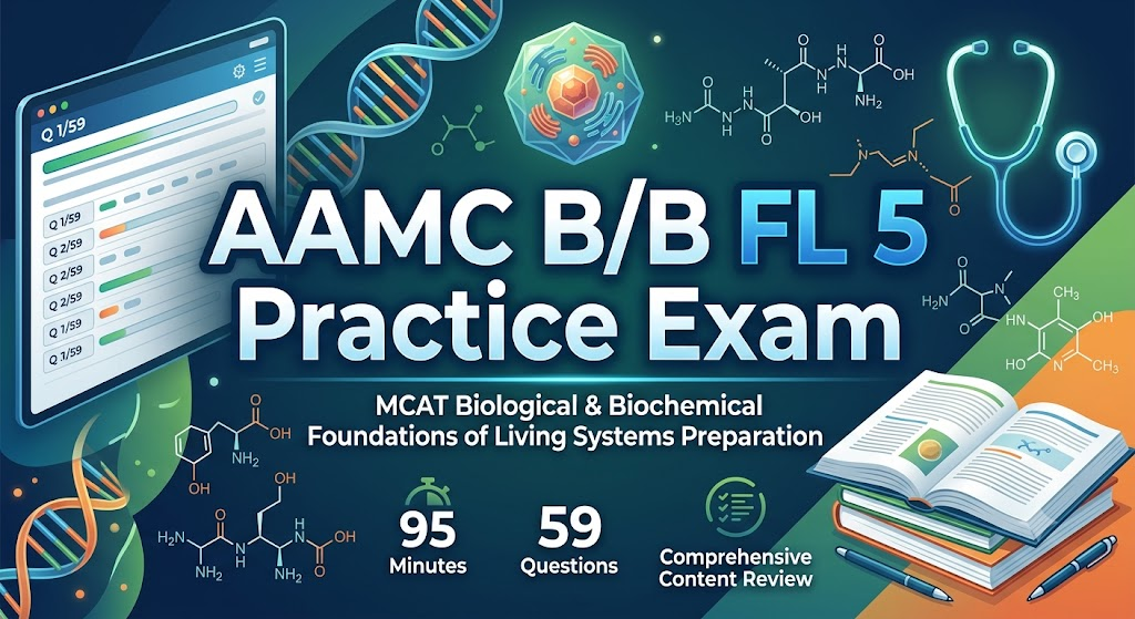 AAMC Biological and Biochemical Foundations of Living Systems (B/B) Full-Length (FL) 5 Practice Test Banner