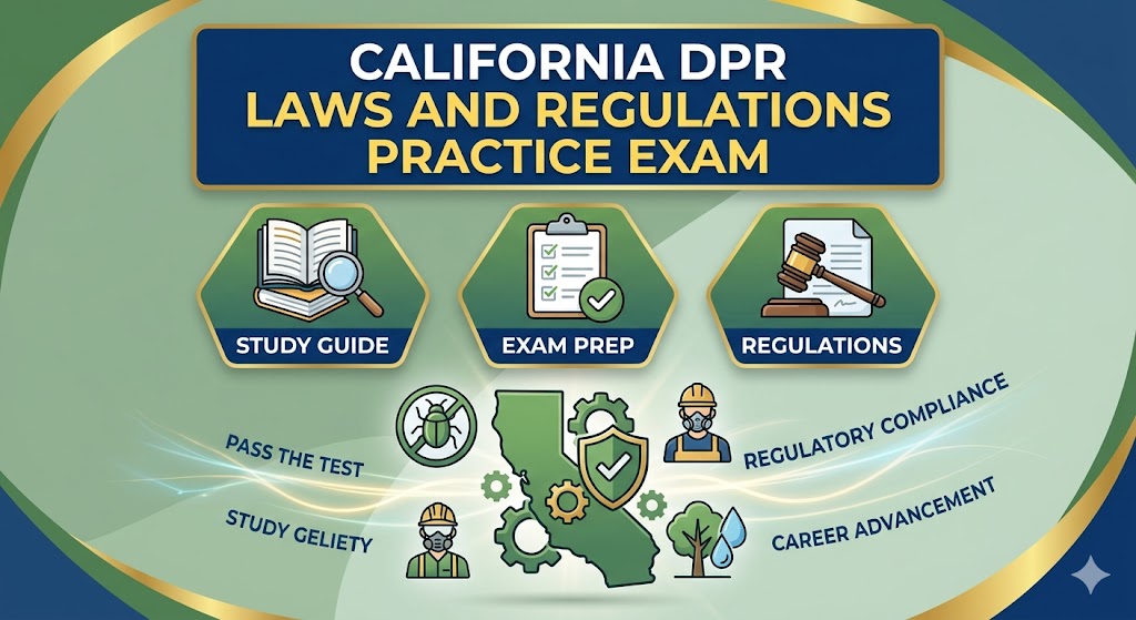 California DPR Laws and Regulations Practice Exam Banner
