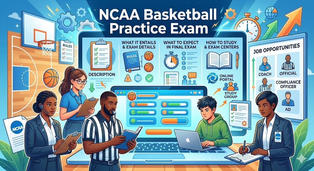 NCAA Basketball Practice Test Banner