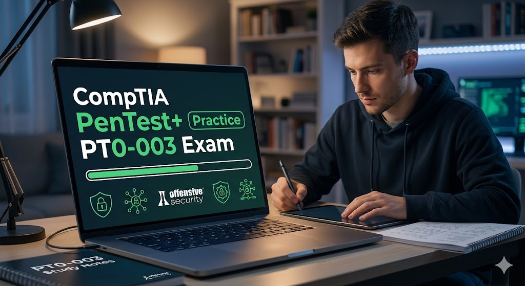 CompTIA PenTest+ PT0-003 Practice Test 2026 | Real Exam Questions Banner