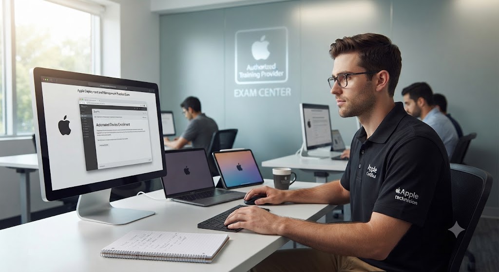 Apple Deployment and Management Practice Exam Banner