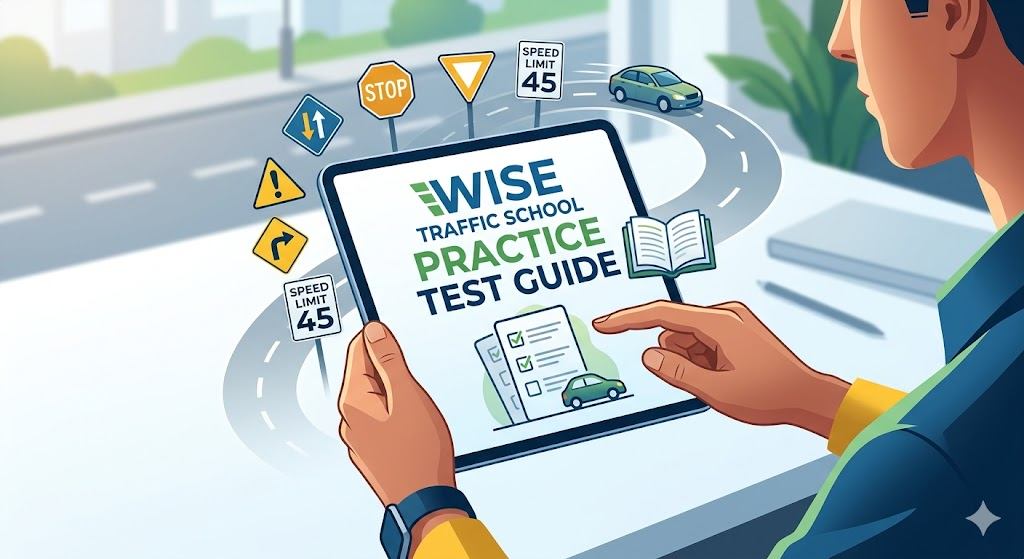 Wise Traffic School Practice Test Banner