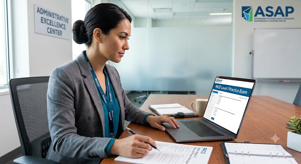 Professional Administrative Certification of Excellence (PACE) 1 Practice Test Banner