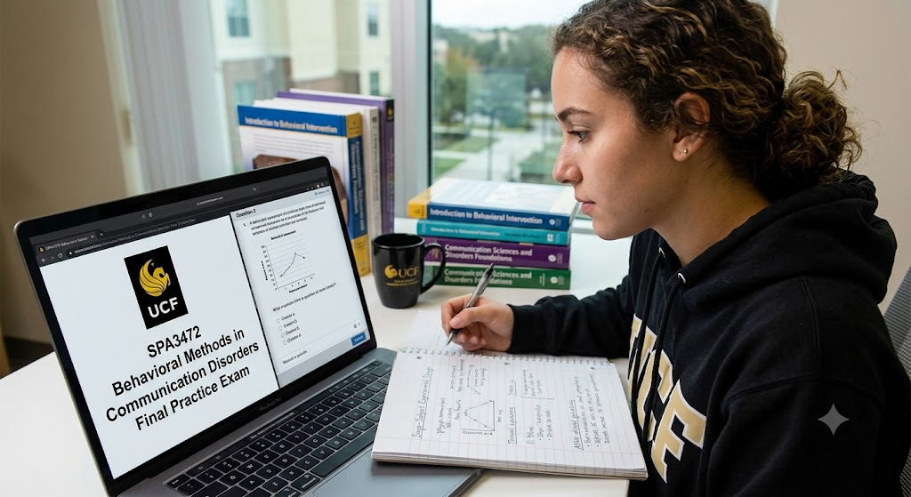 University of Central Florida (UCF) SPA3472 Behavioral Methods in Communication Disorders Final Practice Exam Banner