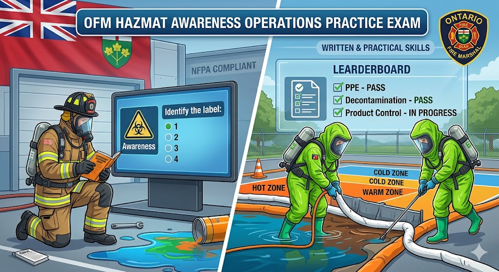 Ontario Office of the Fire Marshal (OFM) Hazmat Awareness and Operations Certification Practice Exam Banner