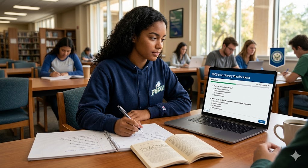 FGCU Civic Literacy Practice Exam Banner