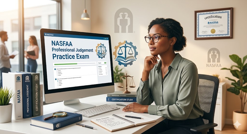 NASFAA Professional Judgement Certification Practice Test Banner