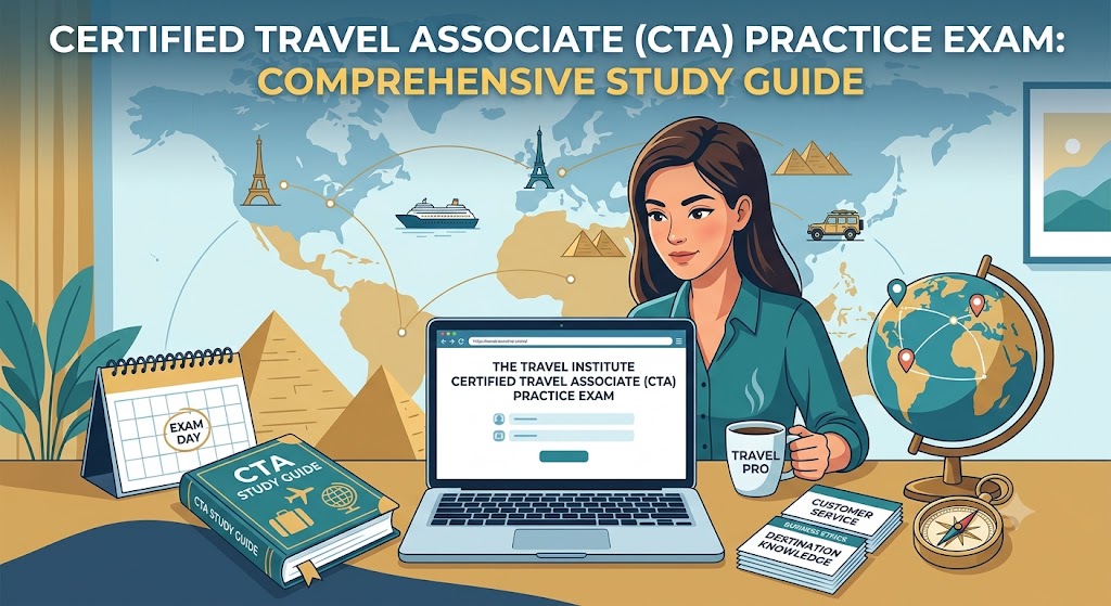 The Travel Institute Certified Travel Associate (CTA) Practice Exam Banner