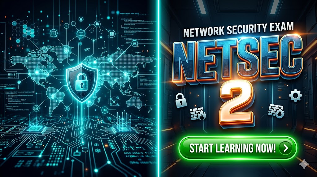 Network Security NETSEC 2 Practice Exam Banner