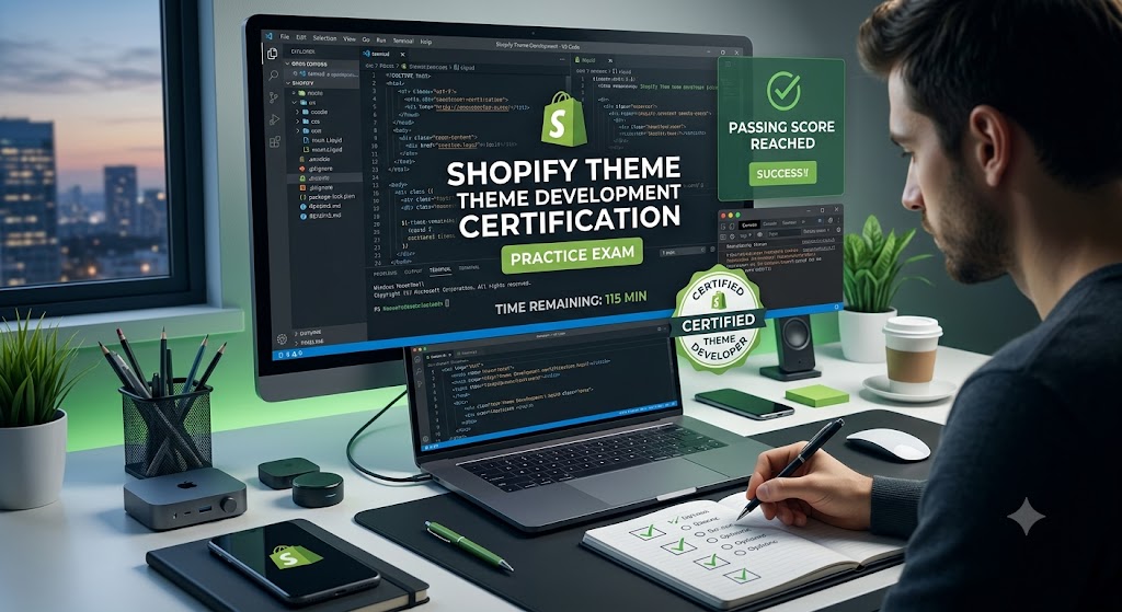 Shopify Theme Development Certification Practice Exam Banner