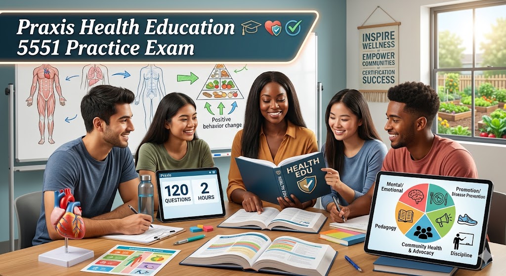 Praxis Health Education (5551) Practice Test Banner
