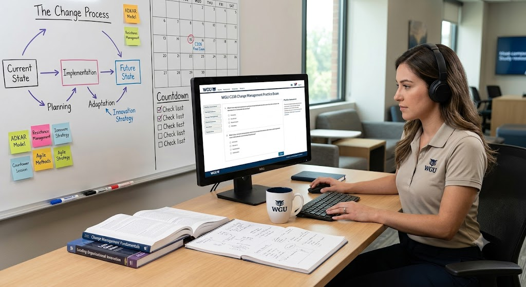 Western Governors University (WGU) C208 Change Management and Innovation Practice Exam Banner