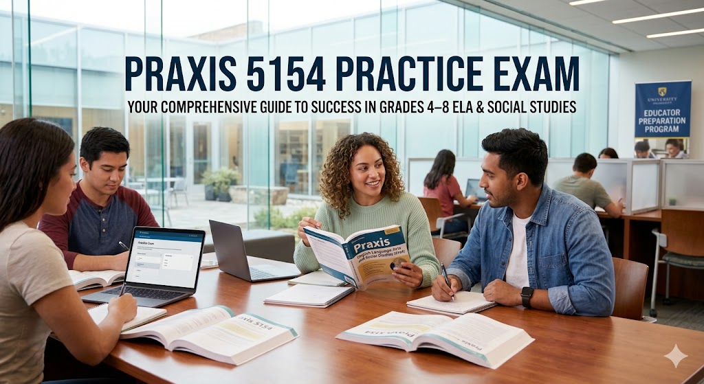 Praxis English Language Arts and Social Studies (5154) Practice Test Banner