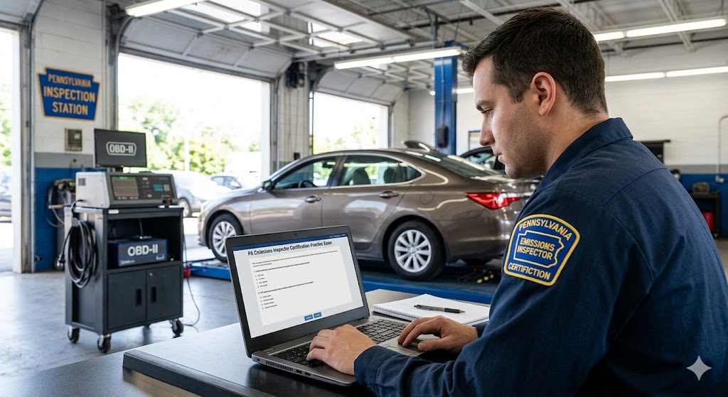 PA Emissions Inspector Certification Practice Exam Banner