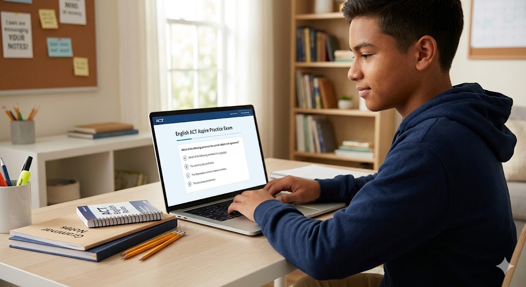 English ACT Aspire Practice Test Banner