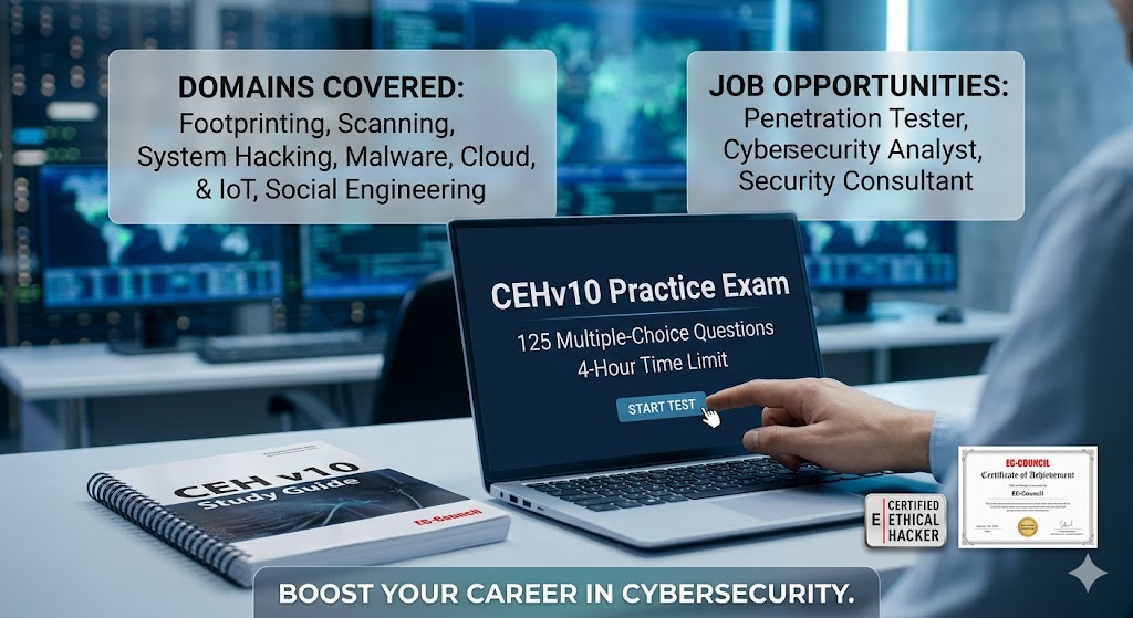 Certified Ethical Hacker Certification (CEHv10) Practice Test Banner