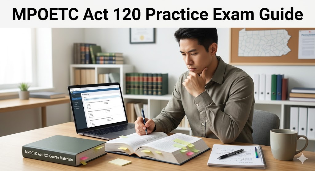 Municipal Police Officers' Education and Training Commission (MPOETC) Act 120 Practice Exam Banner