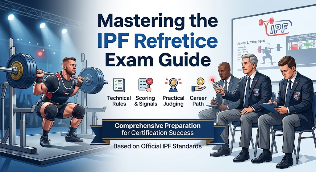 International Powerlifting Federation (IPF) Referee Practice Exam Banner