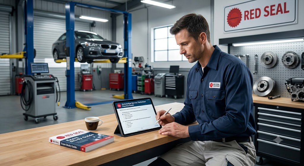 Red Seal Automotive Service Technician Practice Exam Banner