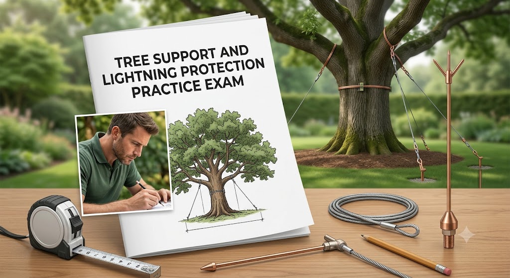 Tree Support and Lightning Protection Practice Test Banner