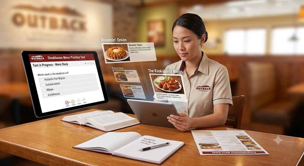 Outback Steakhouse Menu Practice Test Banner