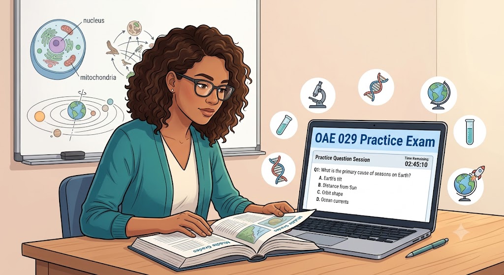 OAE Middle Grades Science (029) Practice Exam Banner