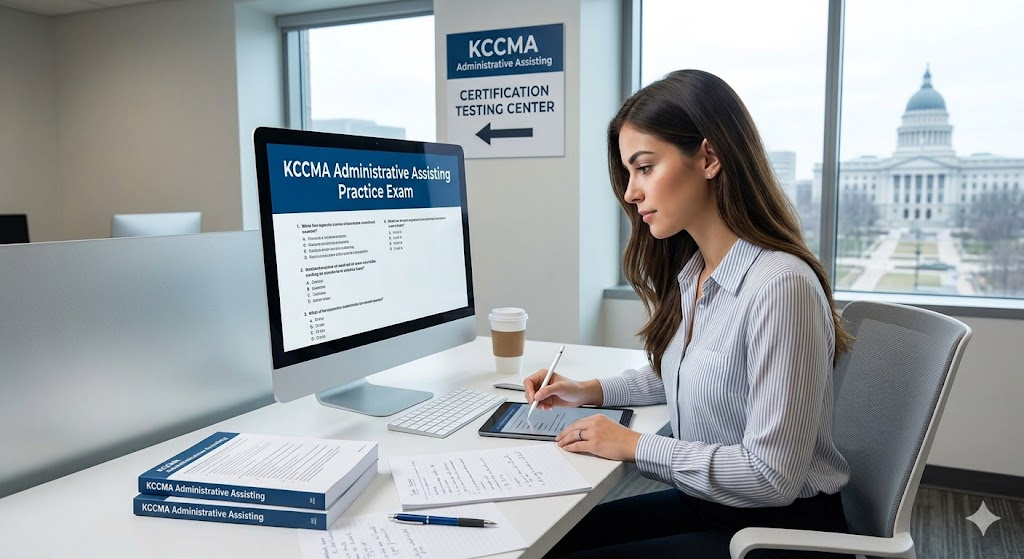 KCCMA Administrative Assisting Practice Test Banner
