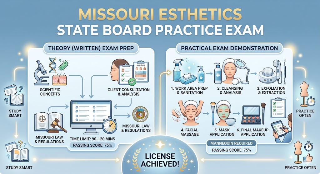 Missouri Esthetics State Board Practice Exam Banner