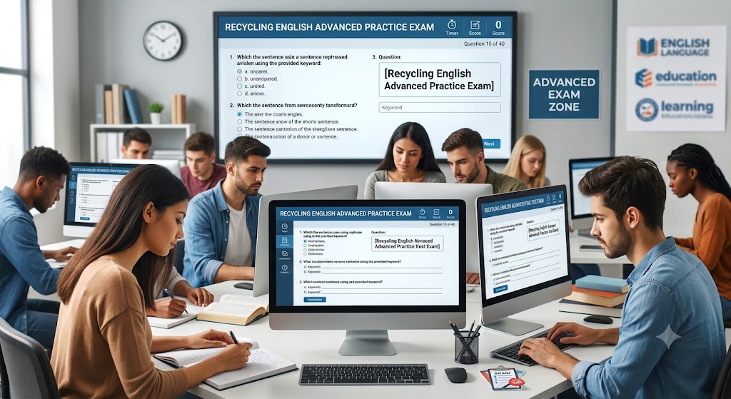 Recycling English Advanced – Sentence Transformation Practice Test Banner