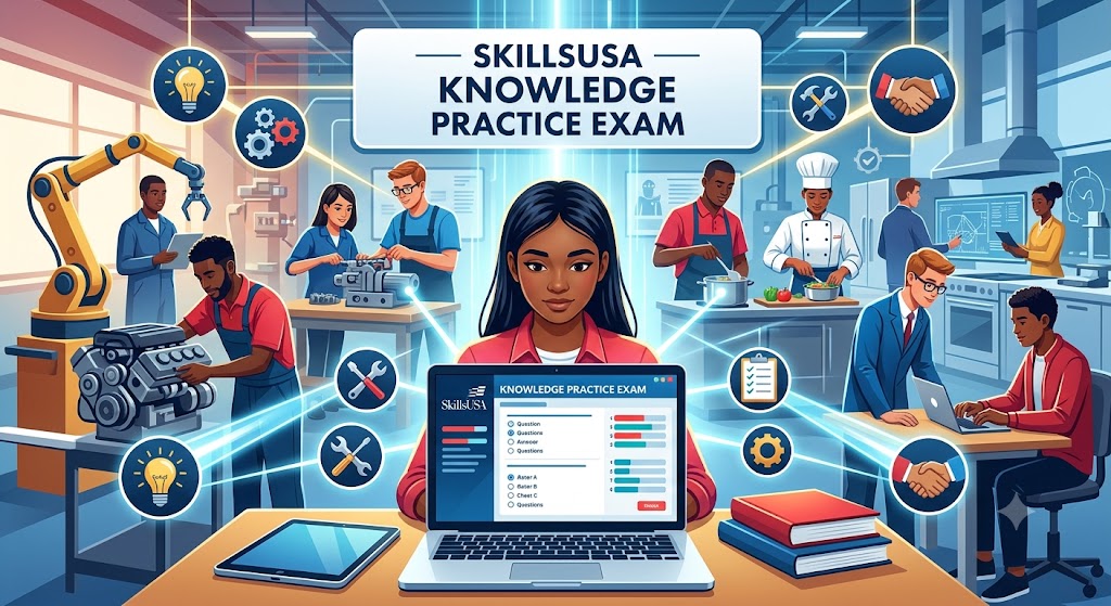 SkillsUSA Knowledge Practice Exam Banner