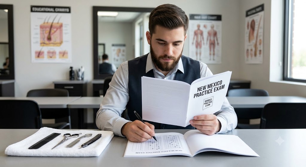 New Mexico Barber Practice Exam Banner