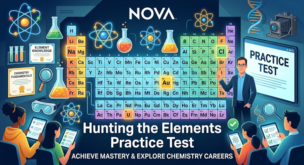 NOVA Hunting the Elements Practice Test Banner
