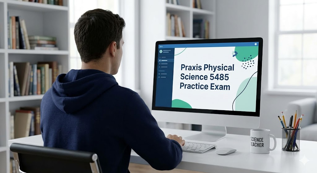 Praxis Physical Science 5485 Practice Test 2026 | Exam Prep Questions Banner