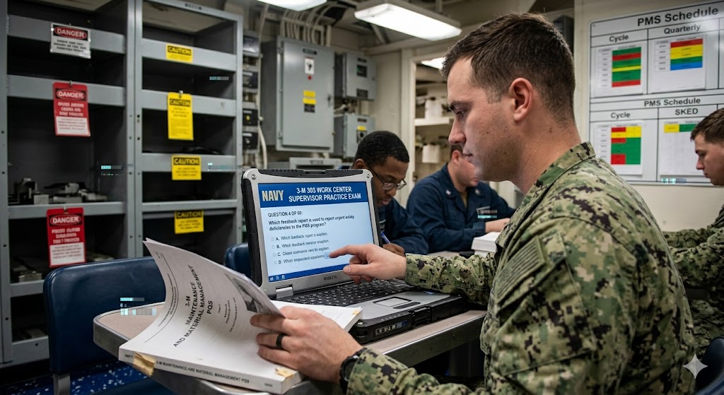 Navy 3-M 303 Work Center Supervisor Practice Exam Banner