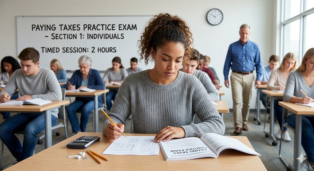 Paying Taxes Practice Test Banner