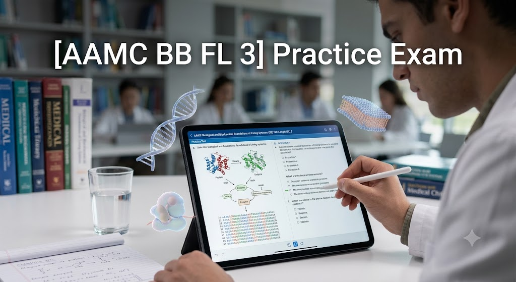 AAMC Biological and Biochemical Foundations of Living Systems (BB) Full-Length (FL) 3 Practice Test Banner