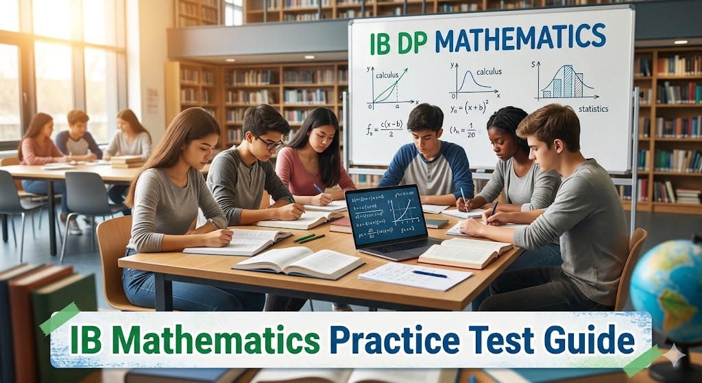 International Baccalaureate (IB) Mathematics Practice Test Banner