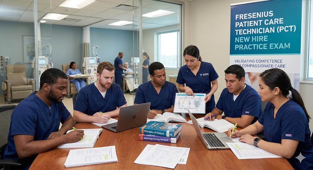Fresenius Patient Care Technician (PCT) New Hire Practice Exam Banner