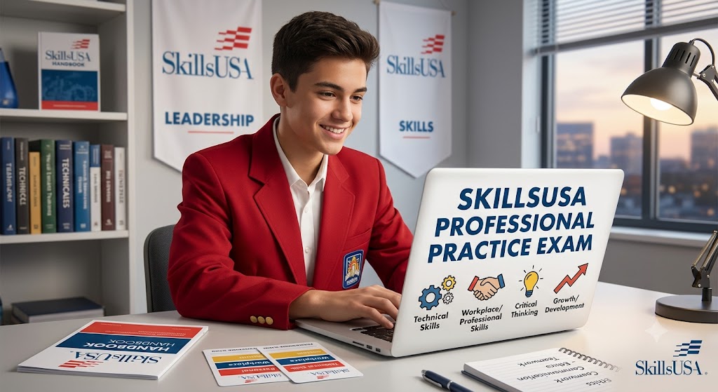 SkillsUSA Professional Practice Exam Study Guide Banner